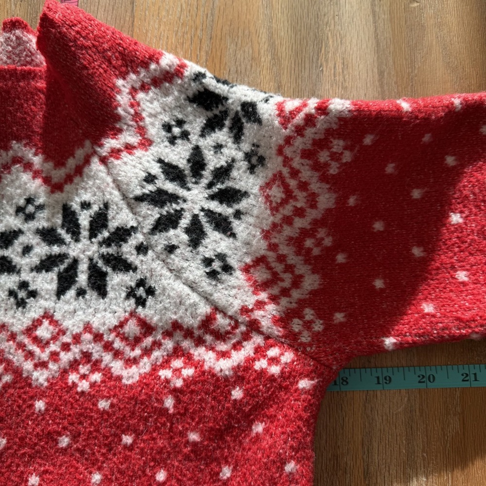No Boundaries Oversized XXS Nordic Snowflake Holiday Pullover Sweater Ski Winter - Picture 9 of 16